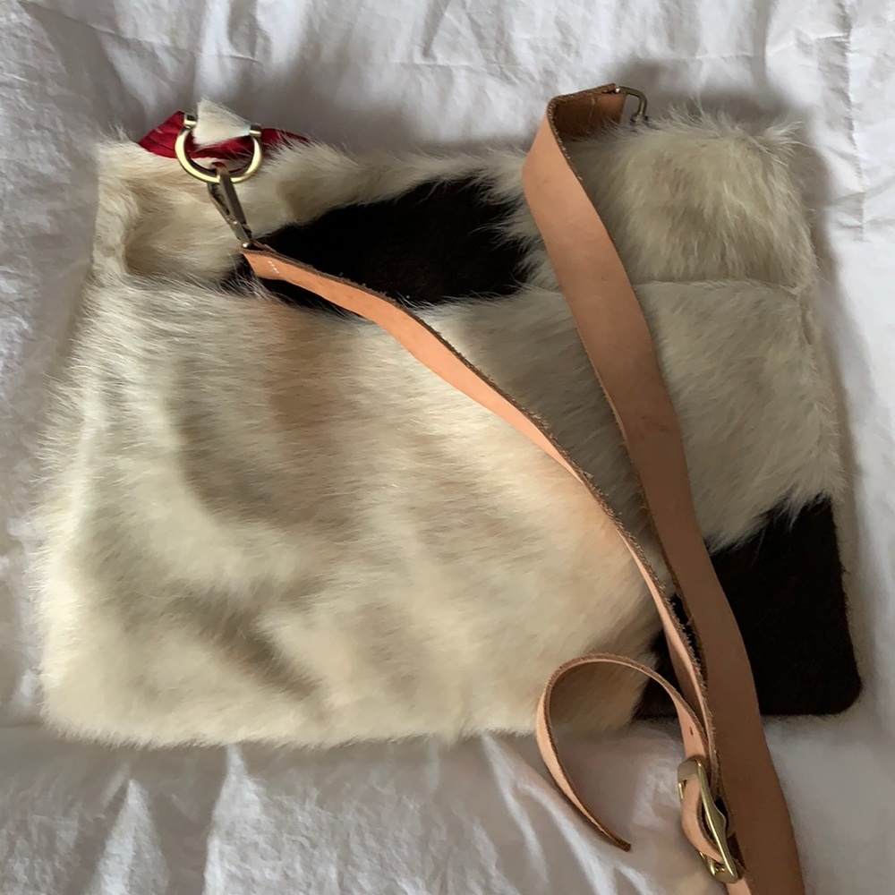 Faux cow purse